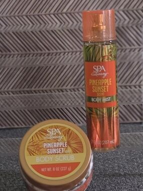 SPA Luxury Pineapple Sunset Body Scrub  & Mist Set